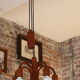 Danish pendant light Domus with counterweight in teak from the 1960s.