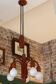 Danish pendant light Domus with counterweight in teak from the 1960s.