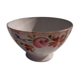Earthenware bowl of Saint Amand Hamage north diam 15 cm H 9 cm flower pattern