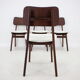 1960s Ib Kofod-Larsen Set Of 4 teak Dining Chairs Model 74 Denmark