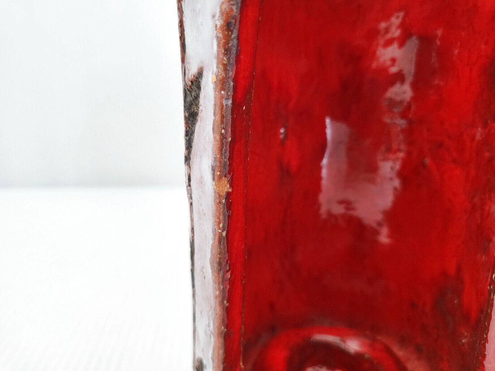 Vintage ceramic terracotta glazed candle holder - 1970s