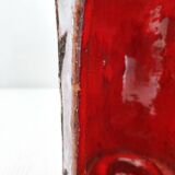 Vintage ceramic terracotta glazed candle holder - 1970s