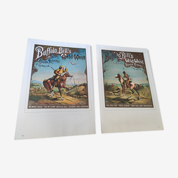 2 vintage two-sided circus posters