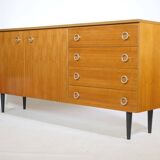 Teak vintage sideboard chest of drawers mid-century cabinet 60s