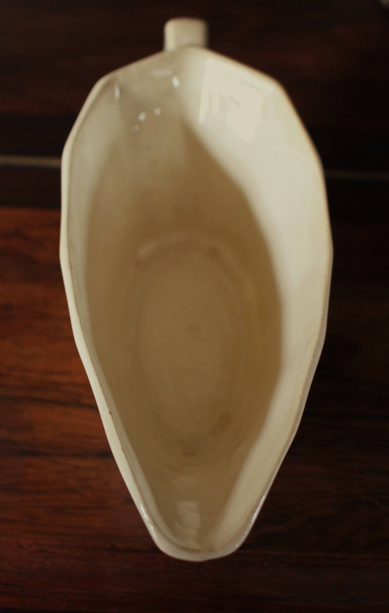 Blue rose sauce boat Digoin Sarreguemines