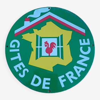 Enameled plaque from the 70s “Gites de France”