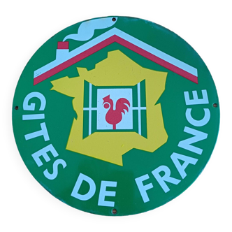 Enameled plaque from the 70s “Gites de France”