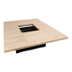 Vintage travertine coffee table with hidden bar, 1970s.
