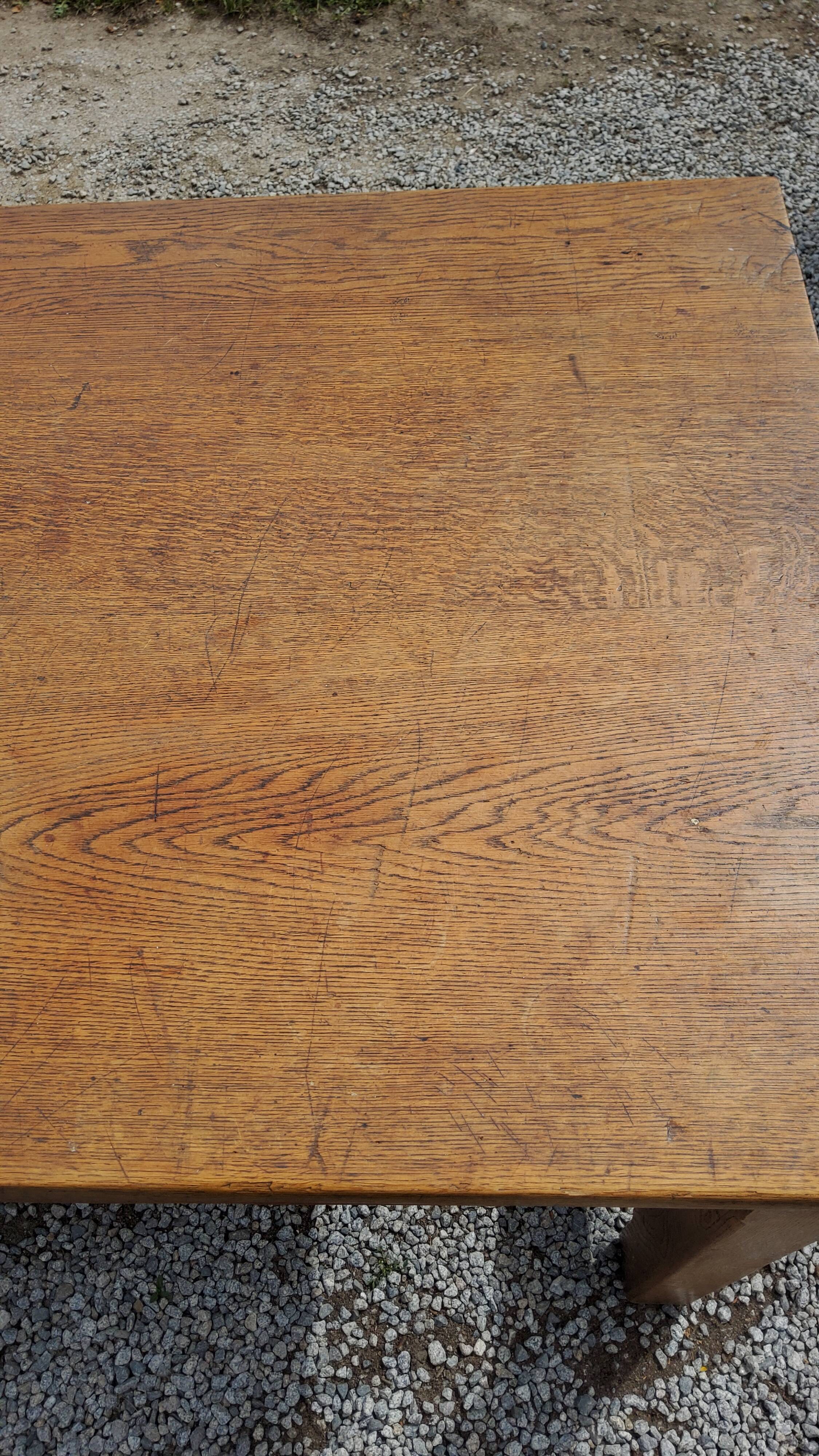 Oak farmhouse table 6 feet 2 drawers 200cm