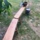 Antique wooden farm bench