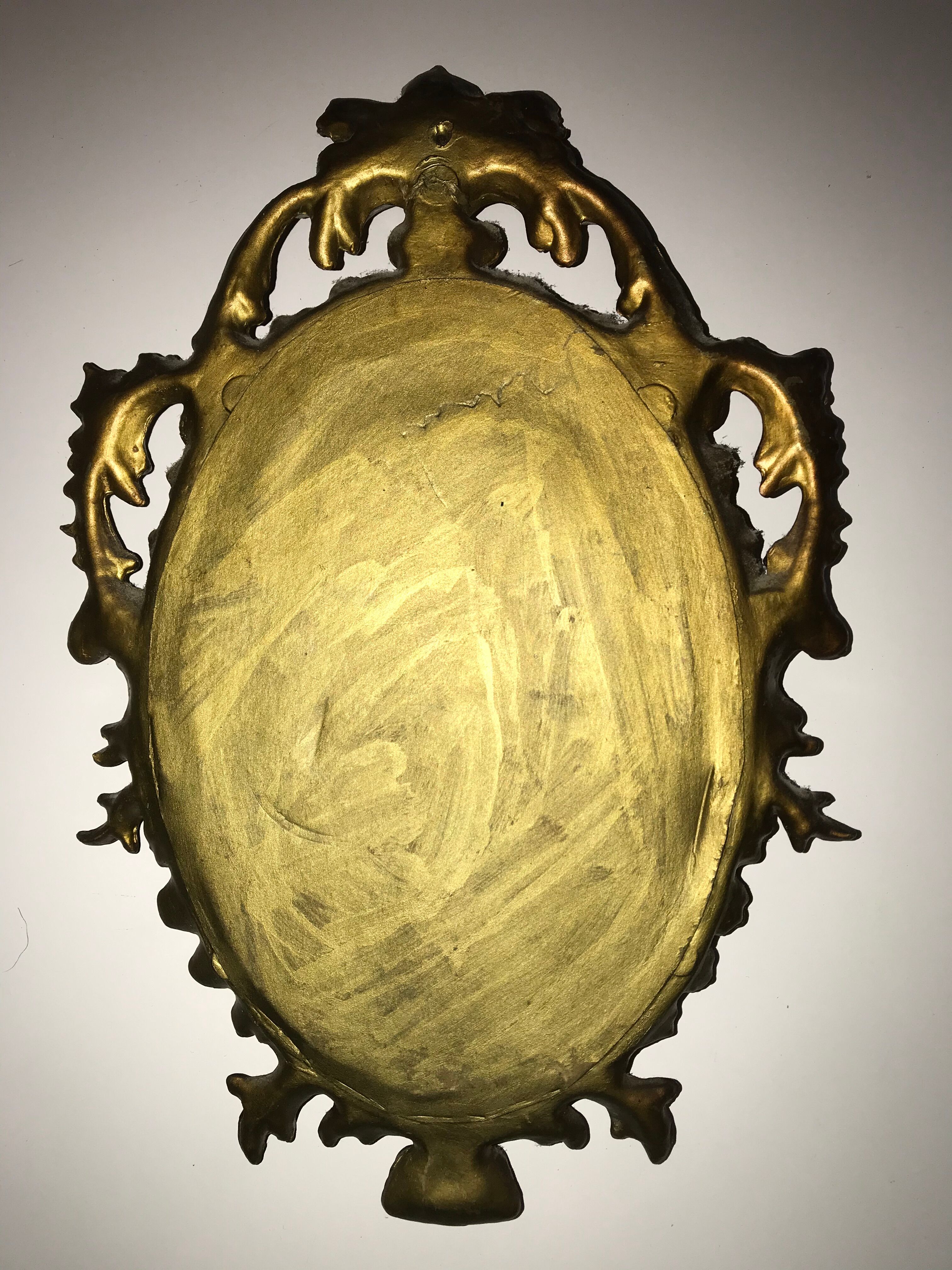 Golden mirror 19x29cm