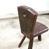 Solid wood tripod tripod milking chair