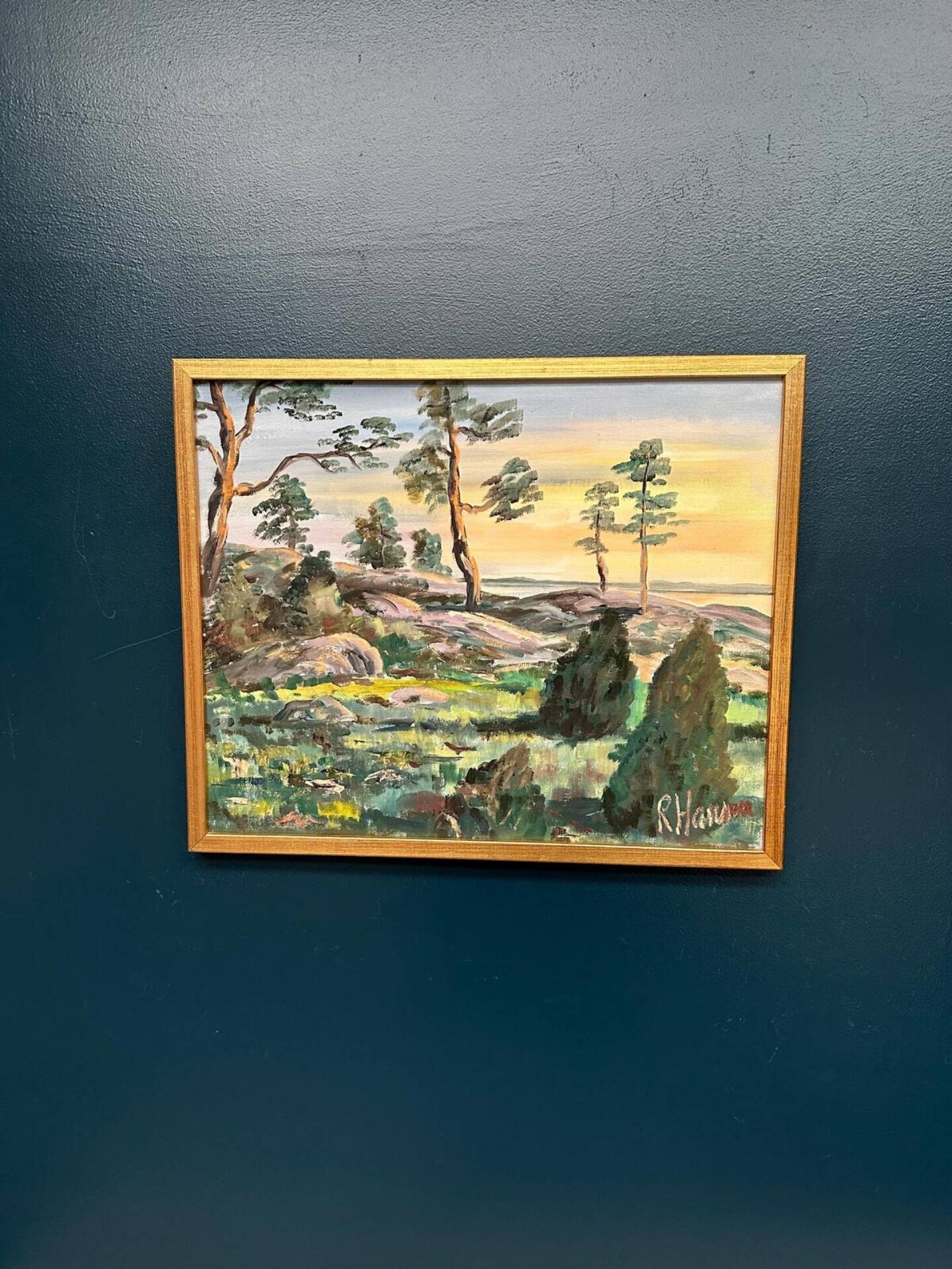 Original Mid 20th Century Painting – Rita Hansen (Oslo, 1924) – Framed