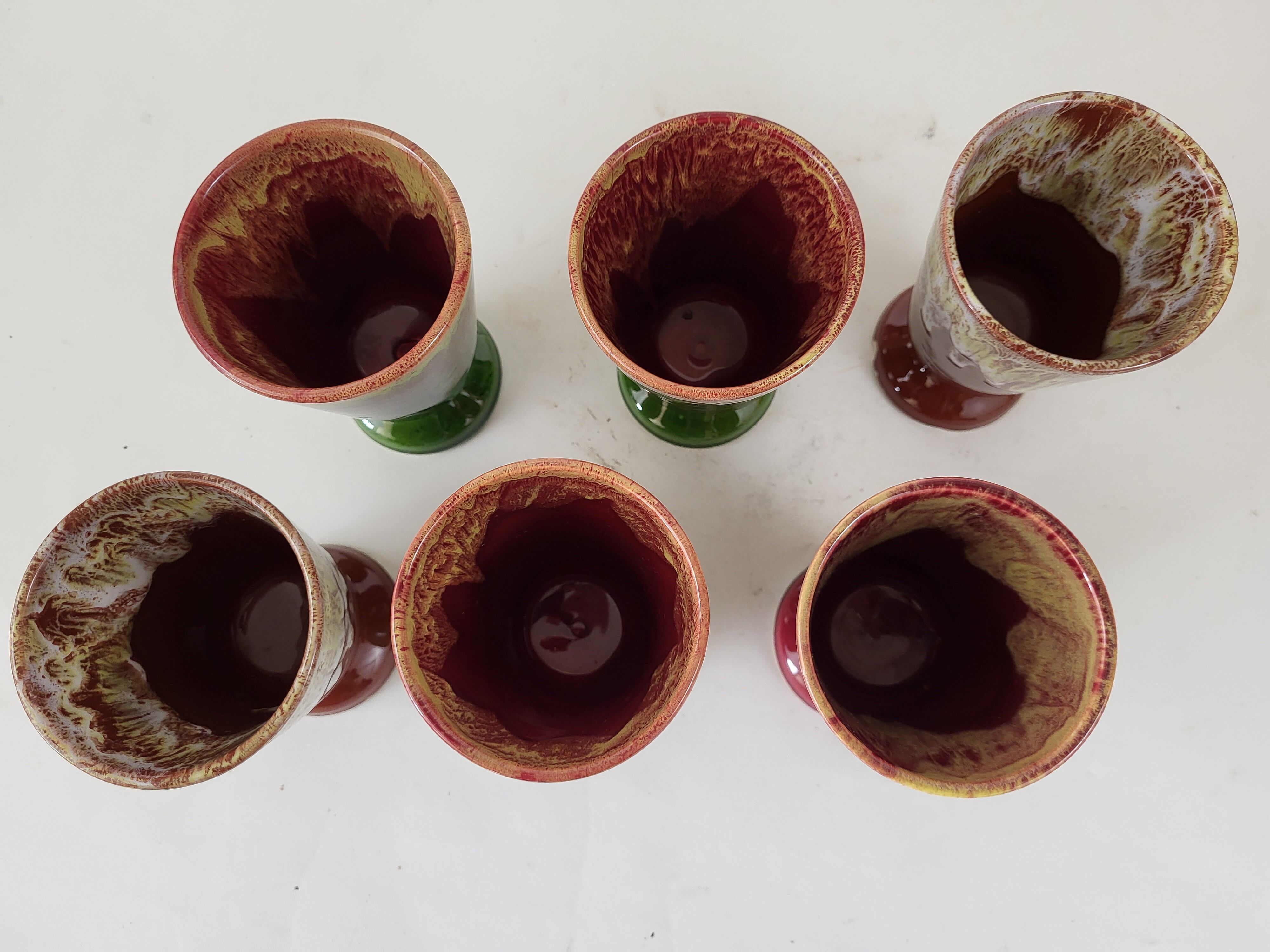 6 mazagran cups in morvan sandstone - petit massé