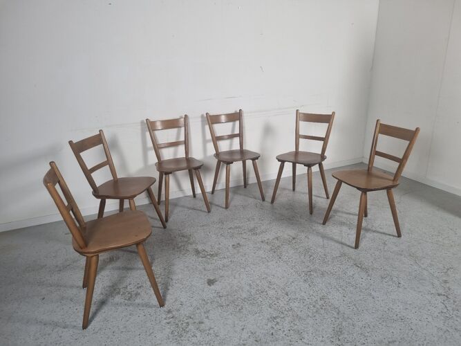 6 chaises bistrot vintage années 60