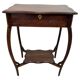Table d'appoint de coiffeuse ancienne avec couvercle à charnières
