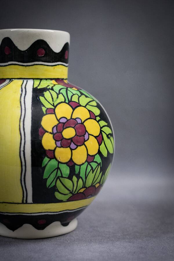 C. CATTEAU - Boch Keramis La Louvière - Art Deco Vase from the 1930s