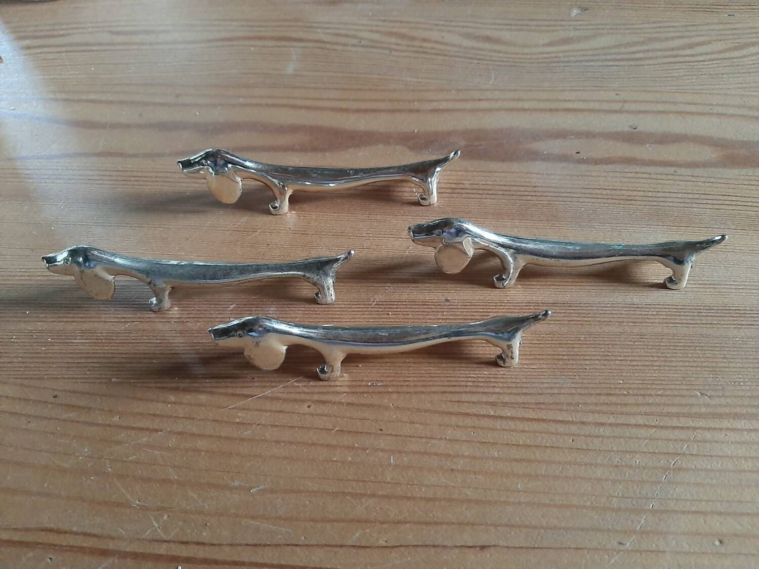 Vintage silver metal knife holder