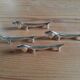 Vintage silver metal knife holder