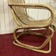 Pair of vintage rattan armchairs, Italy 1950