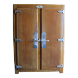 Vintage wooden refrigerator cabinet 2 doors