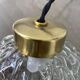 Lot 3 round lamps in vintage glass