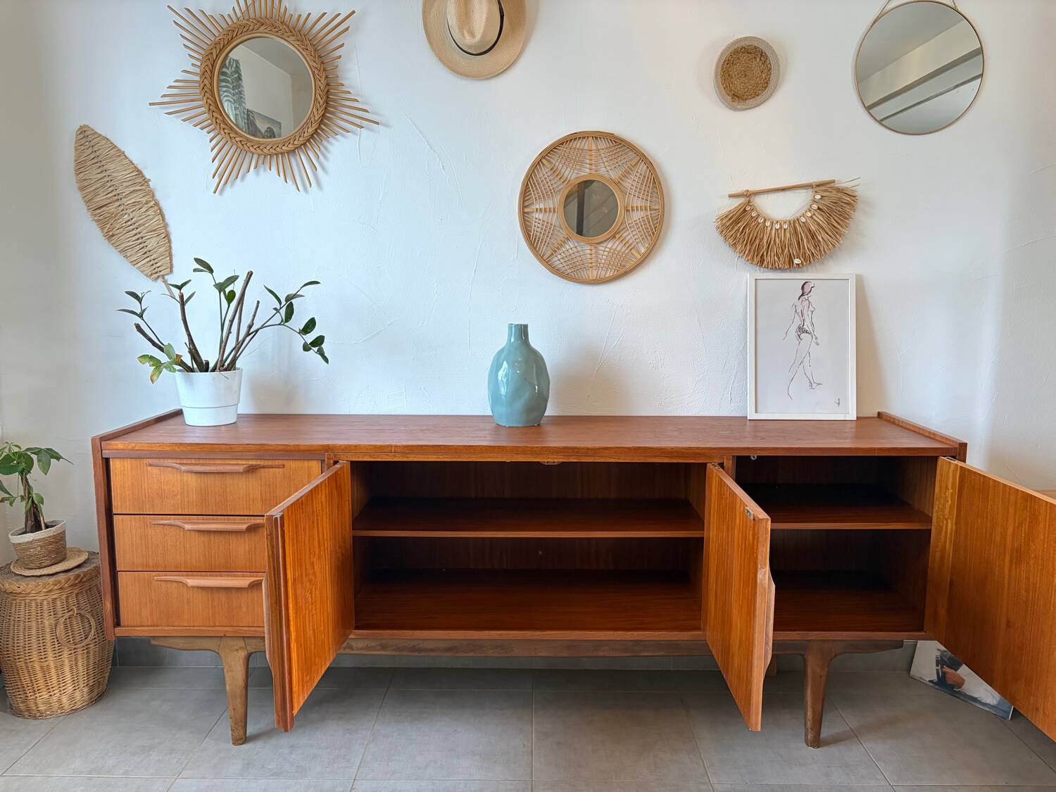 Vintage Scandinavian teak sideboard