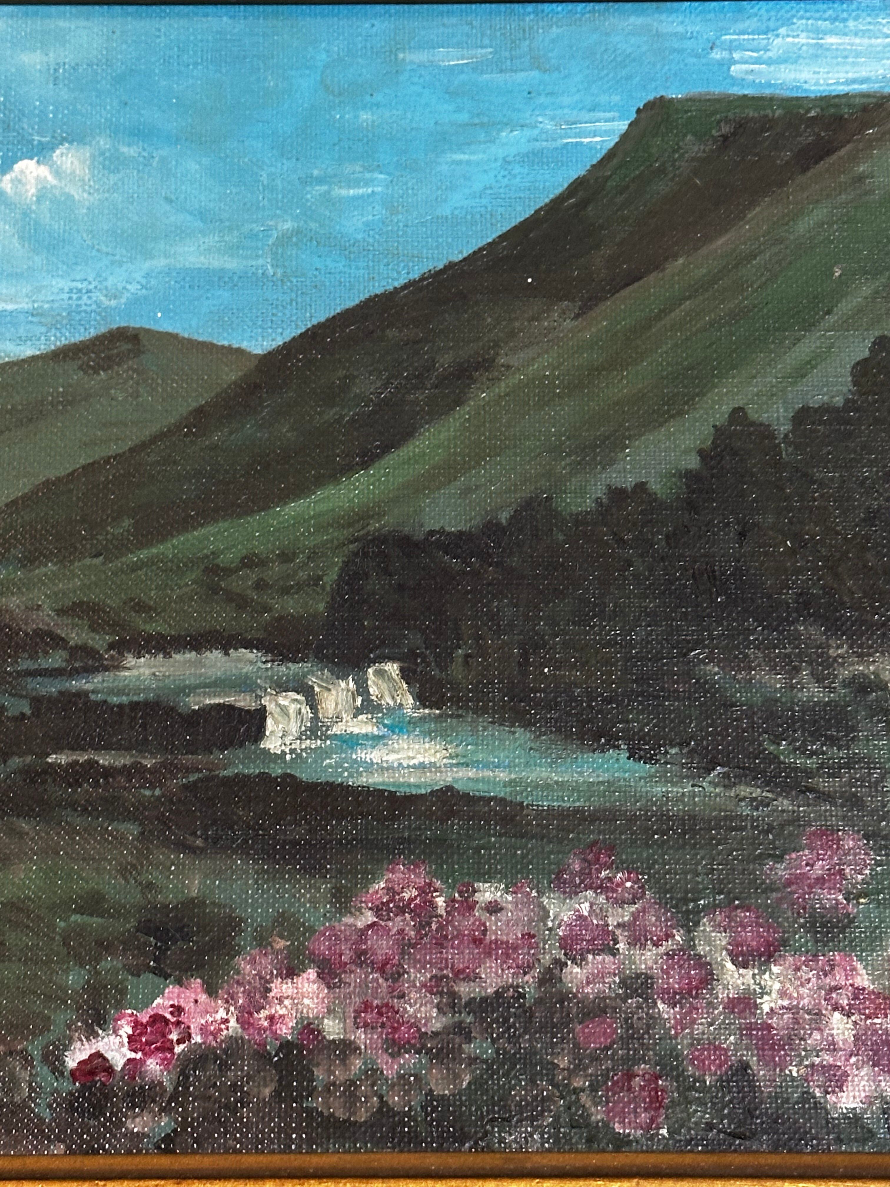 Eugène Mannessier - École de Paris - Paysage Montagne en été - Huile s