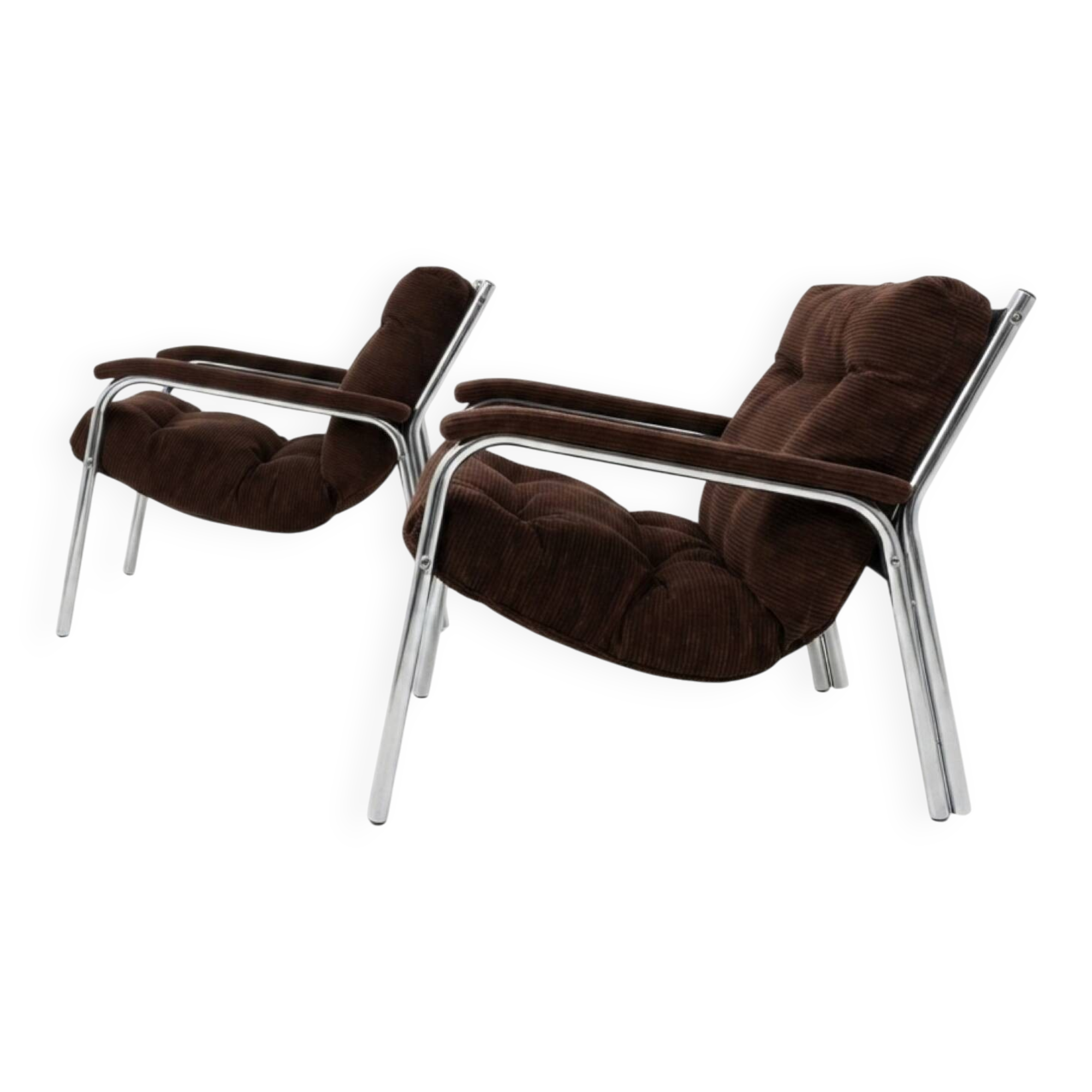Lot 2 fauteuils vintage 1970