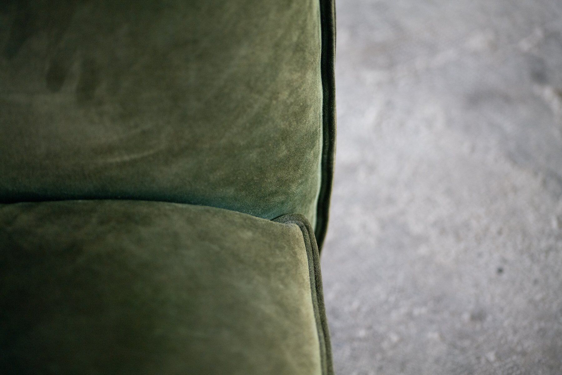 Vintage suede leather armchair, Italy, 1970s