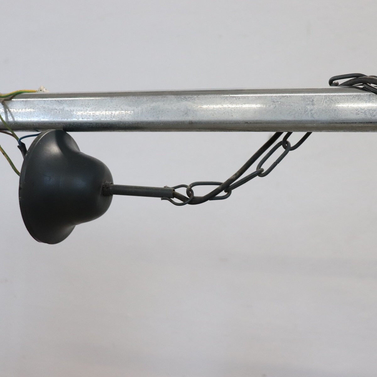 Vintage Large Iron Balloon Chandelier, 12 Bulbs