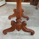 Old small marble and wood side table
