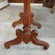 Old small marble and wood side table