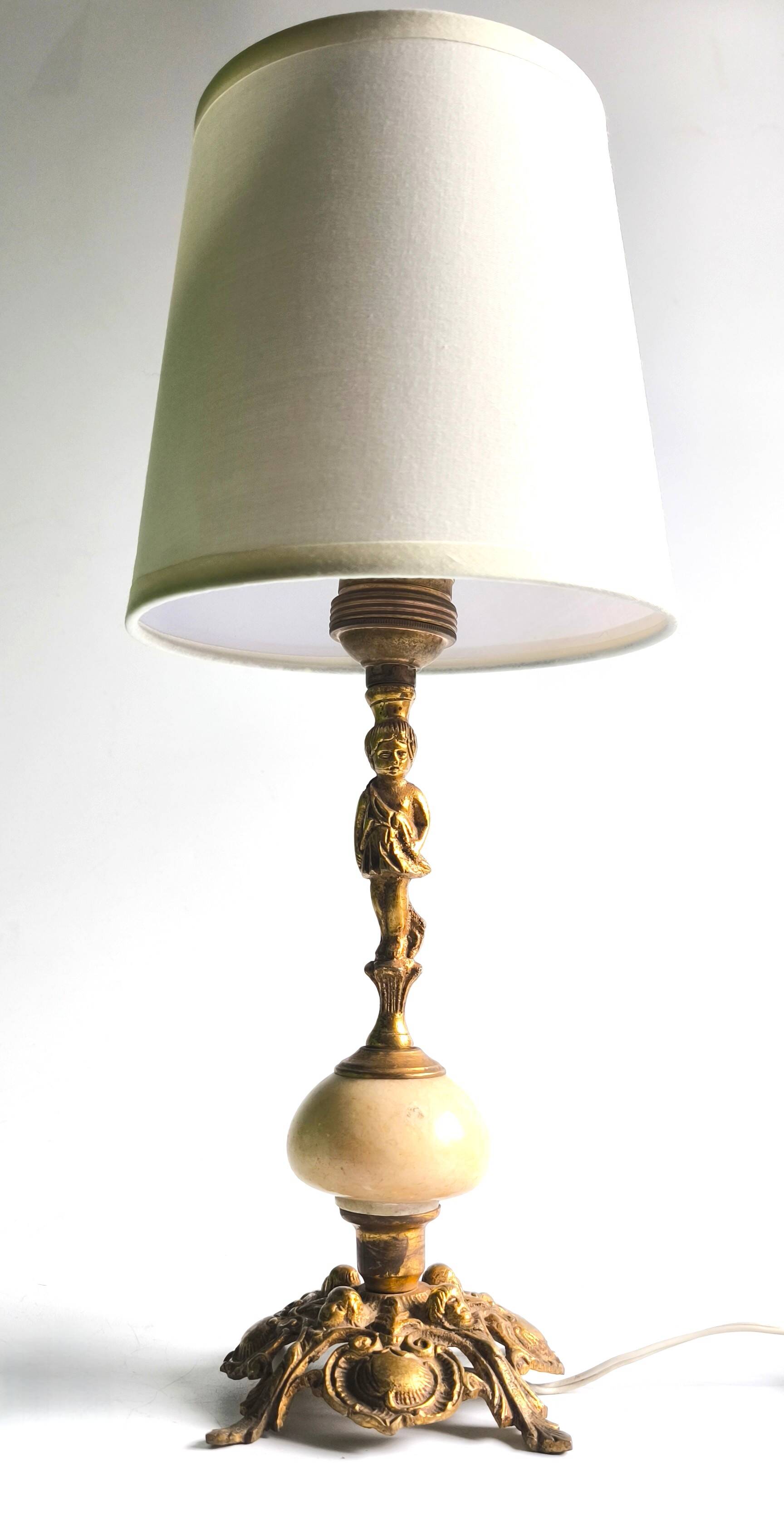 Lampe italienne en bronze de style néoclassique (environ 1920 - 1950)