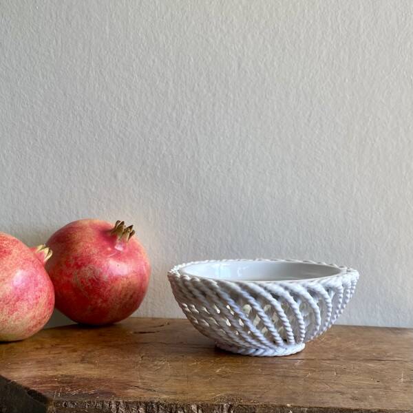 Braided ceramic bowl