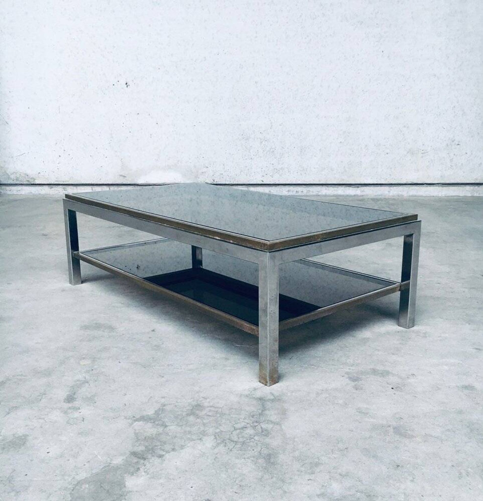 Hollywood Regency Flaminia Two Tier Coffee Table, France, 1970s