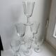Set of 6 crystal wine glasses engraved 60s