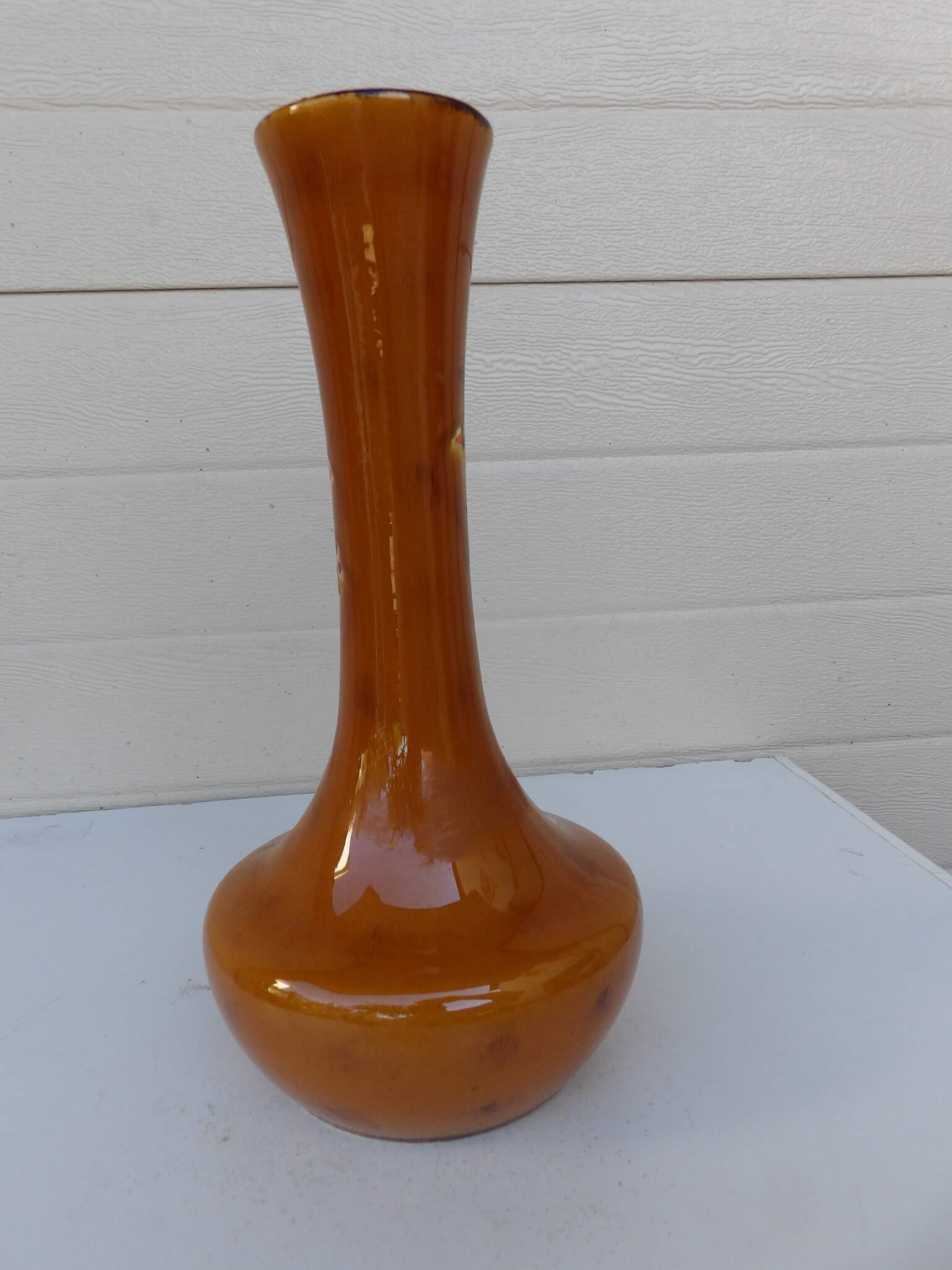 Orange neck vase