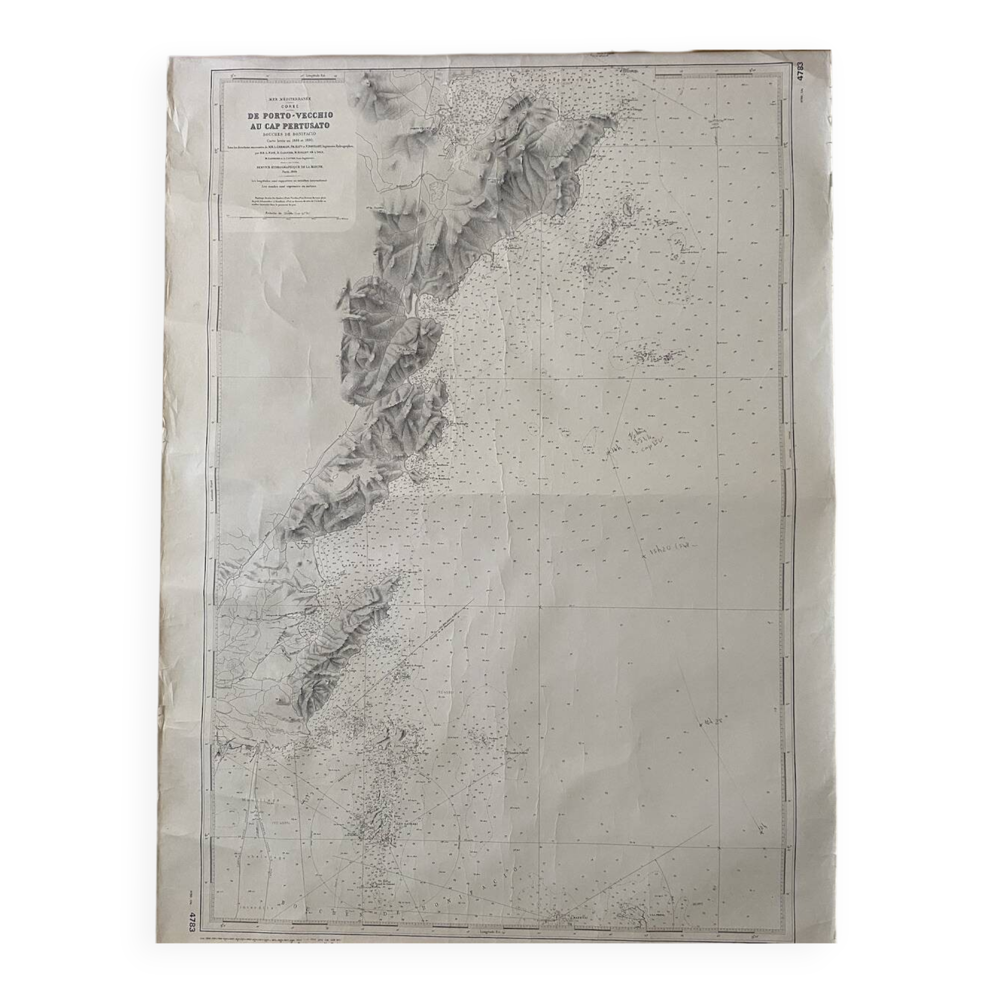 Marine chart Porto Vecchio 1956