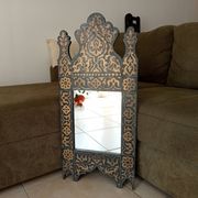 Miroir vintage années 80 de style mauresque peint à la main