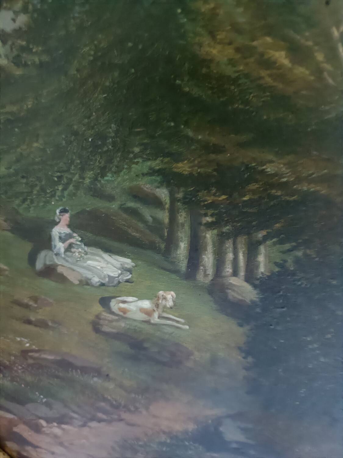 Oil on panel, signed Lataste, 19th century. Mountain