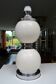Delmas lamp base in white metal and chrome from the 70s