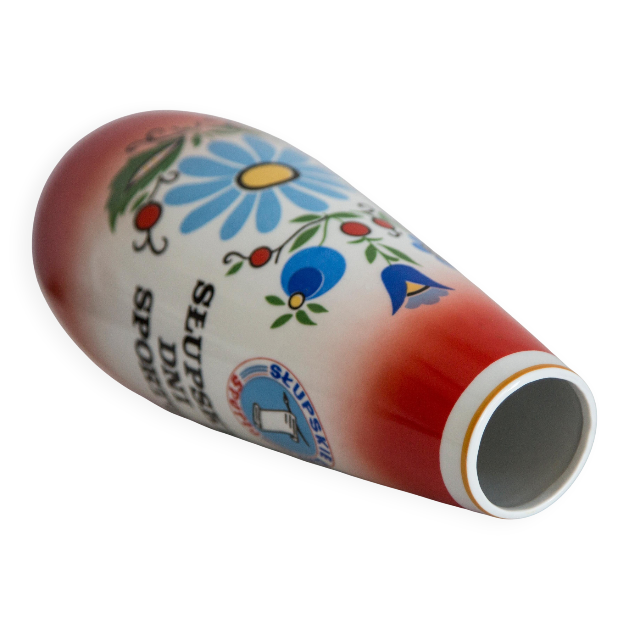 Vintage large porcelain ceramic vase Lubiana, Europe, 1960s