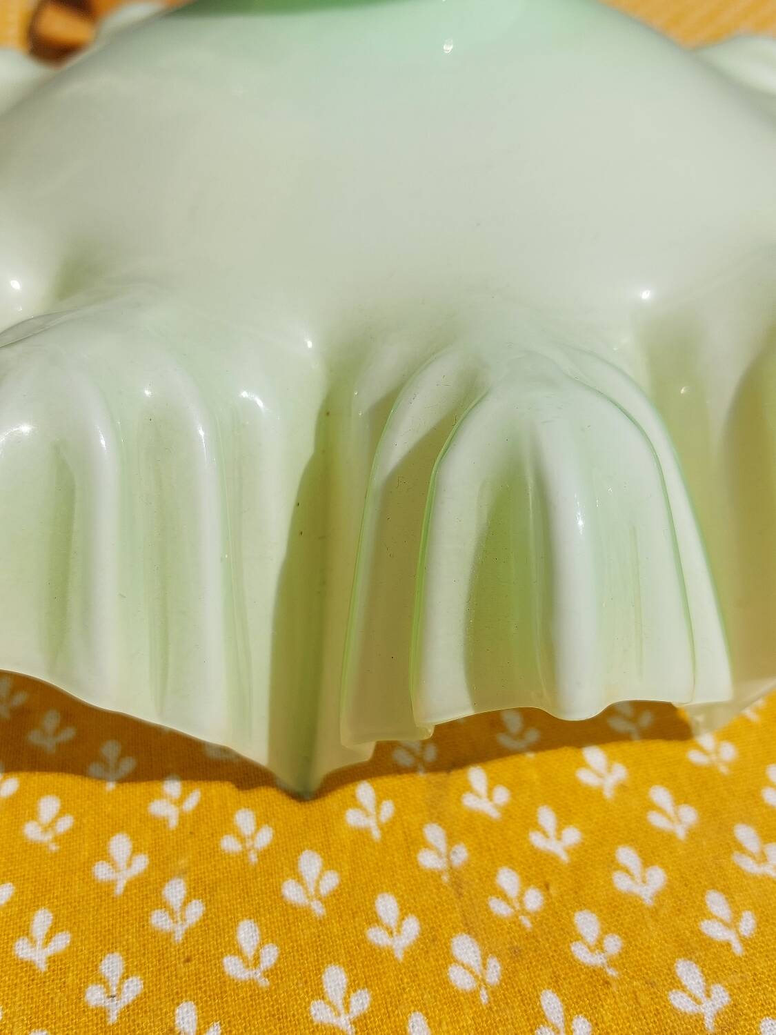 Draped opaline pendant light