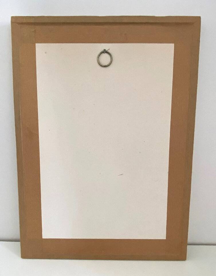 Framed Table Lithograph Watercolour Artist Mario Crippa Italy 70