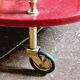Aldo Tura bar cart, red goat leather, mid-century Italian / Hollywood Regency