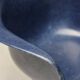 Indigo blue Charles Eames "PAW" armchair by Herman Miller, mid-century modern.