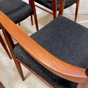 Danish teak model 56 chairs by Niels O. Møller for J.L. Møllers, 1954, set of 4