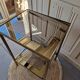 Gold brass side table  
Accent table