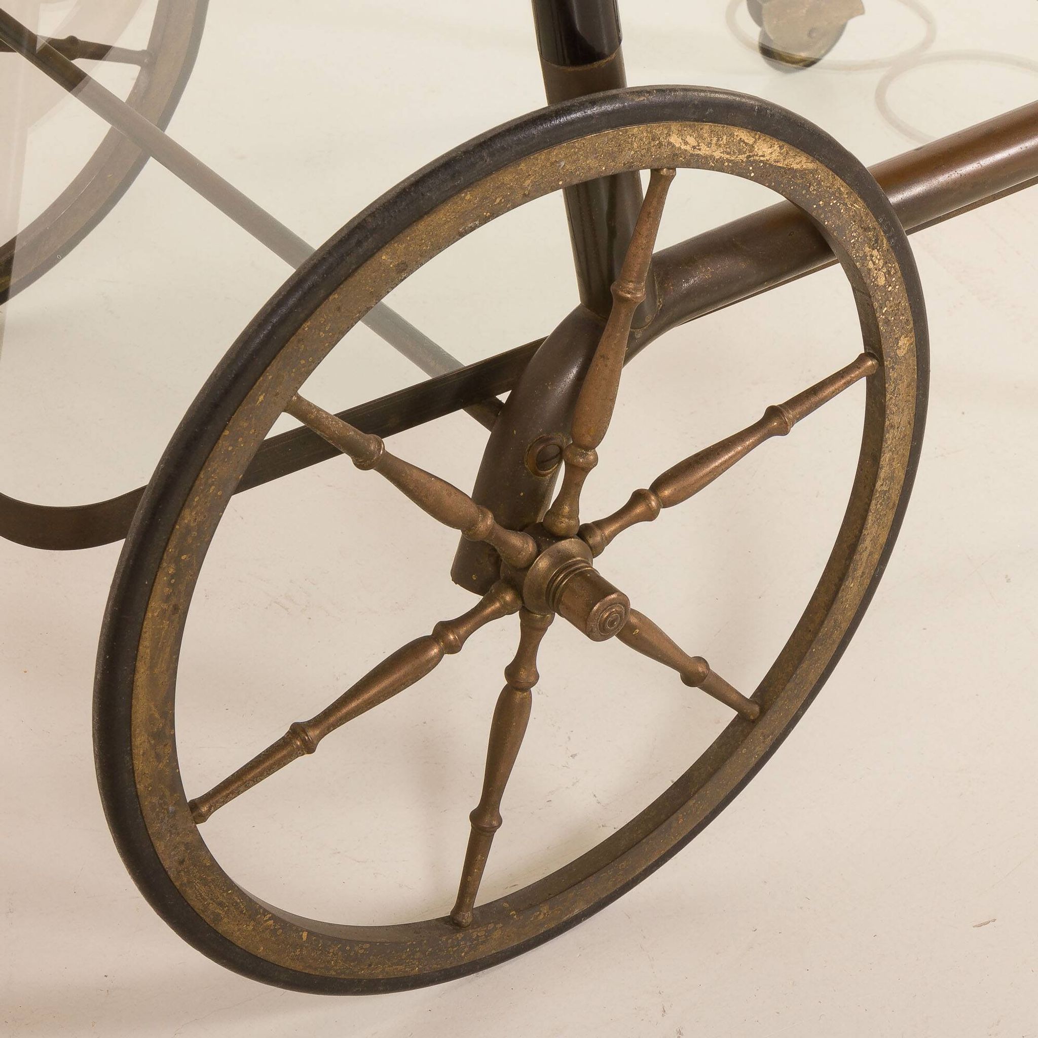 Italian mid century bar cart, serving trolley attr. to Cesare Lacca, 1950s